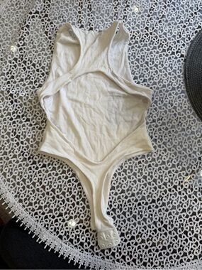 OHPOLLY White One-Piece Bodysuit OPEN BACK